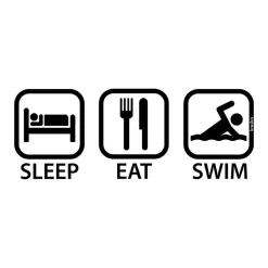 Kruskis Camiseta de manga corta Sleep Eat and Swim