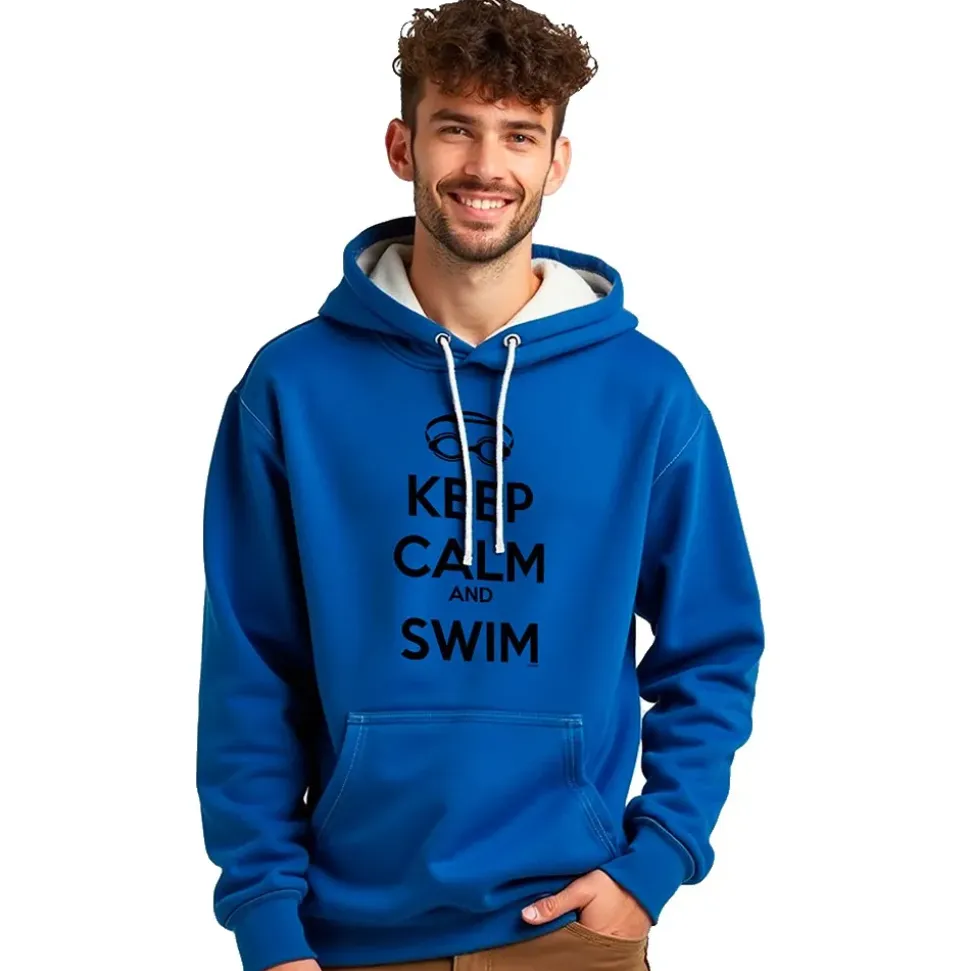 Kruskis Sudadera con capucha Keep Calm And Swim Two-Colour