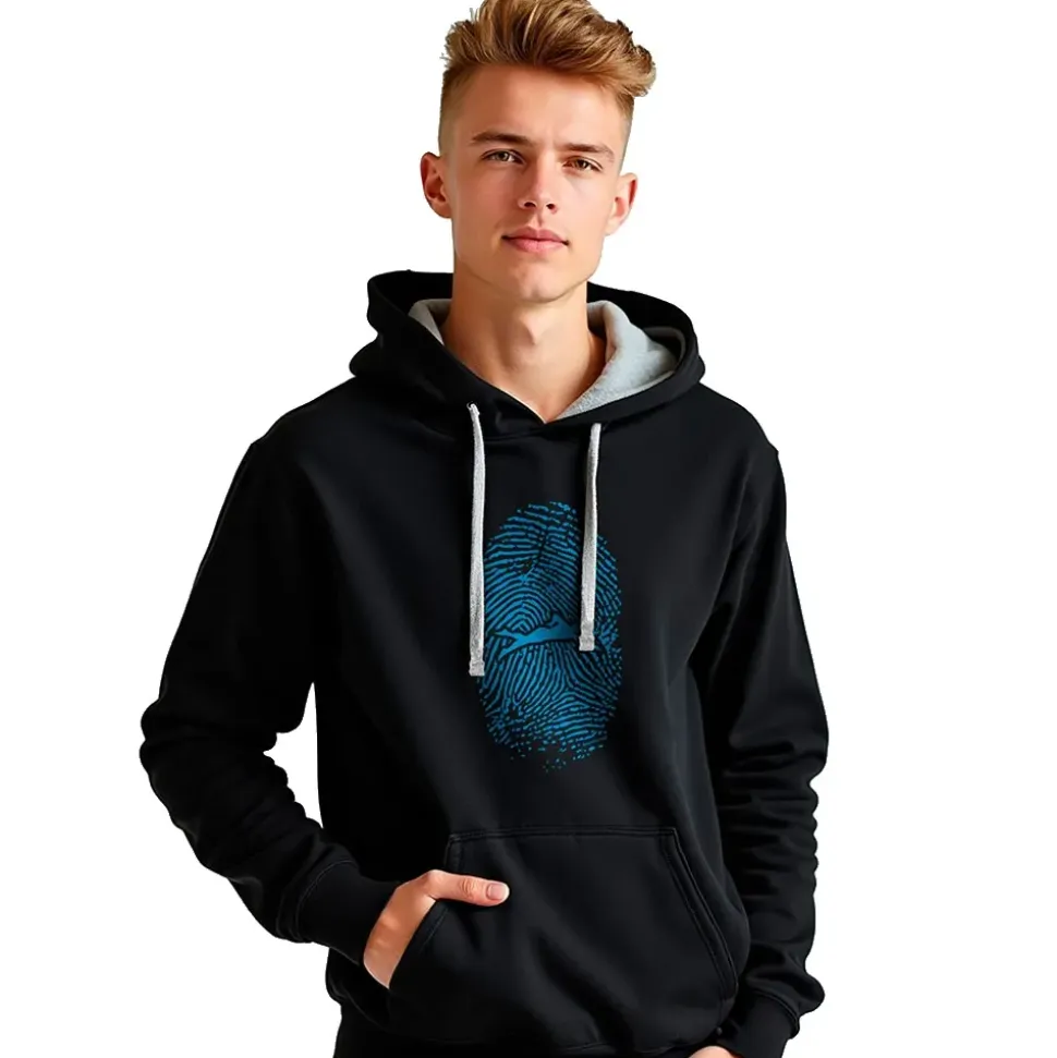 Kruskis Sudadera con capucha Swimmer Fingerprint Two-Colour