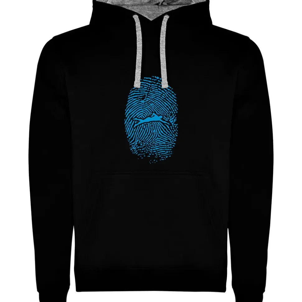 Kruskis Sudadera con capucha Swimmer Fingerprint Two-Colour