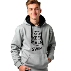 Kruskis Sudadera con capucha Keep Calm And Swim Two-Colour