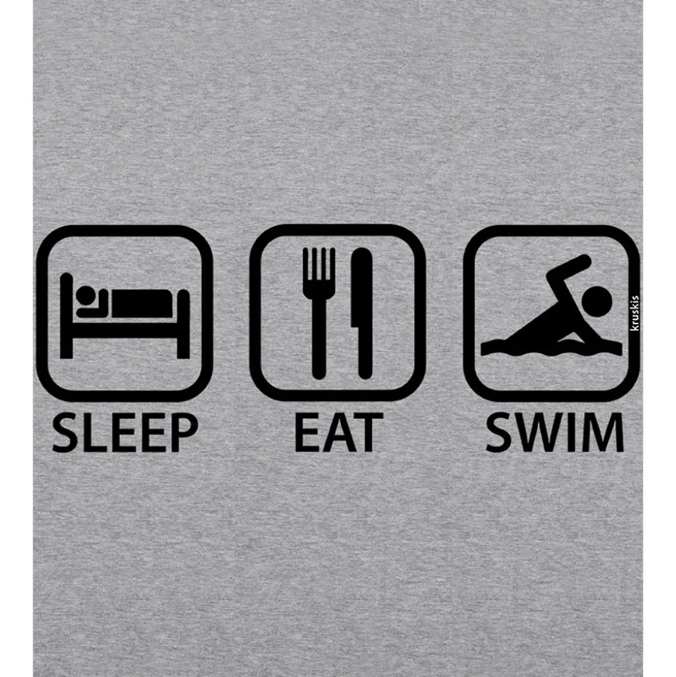 Kruskis Sudadera con capucha Sleep Eat And Swim Two-Colour