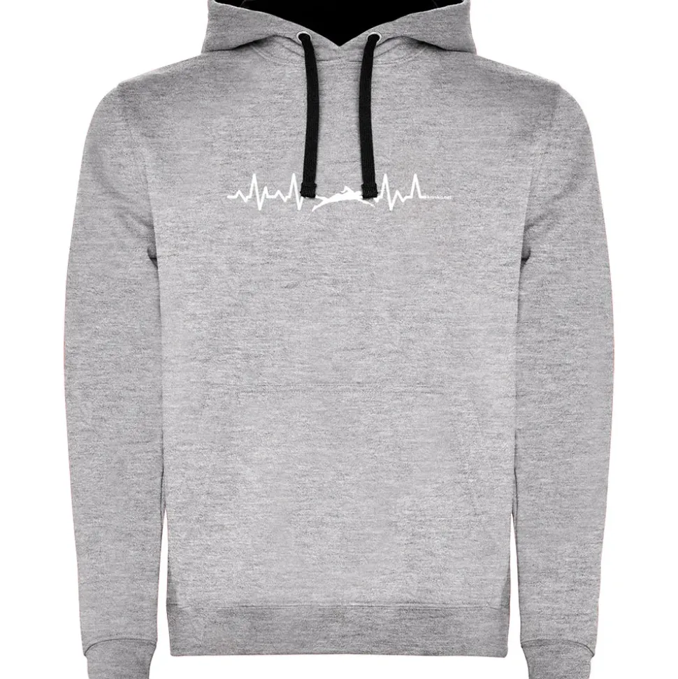 Kruskis Sudadera con capucha Swimming Heartbeat Two-Colour