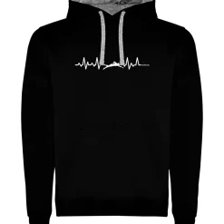 Kruskis Sudadera con capucha Swimming Heartbeat Two-Colour