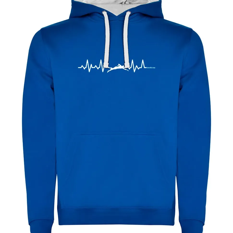 Kruskis Sudadera con capucha Swimming Heartbeat Two-Colour