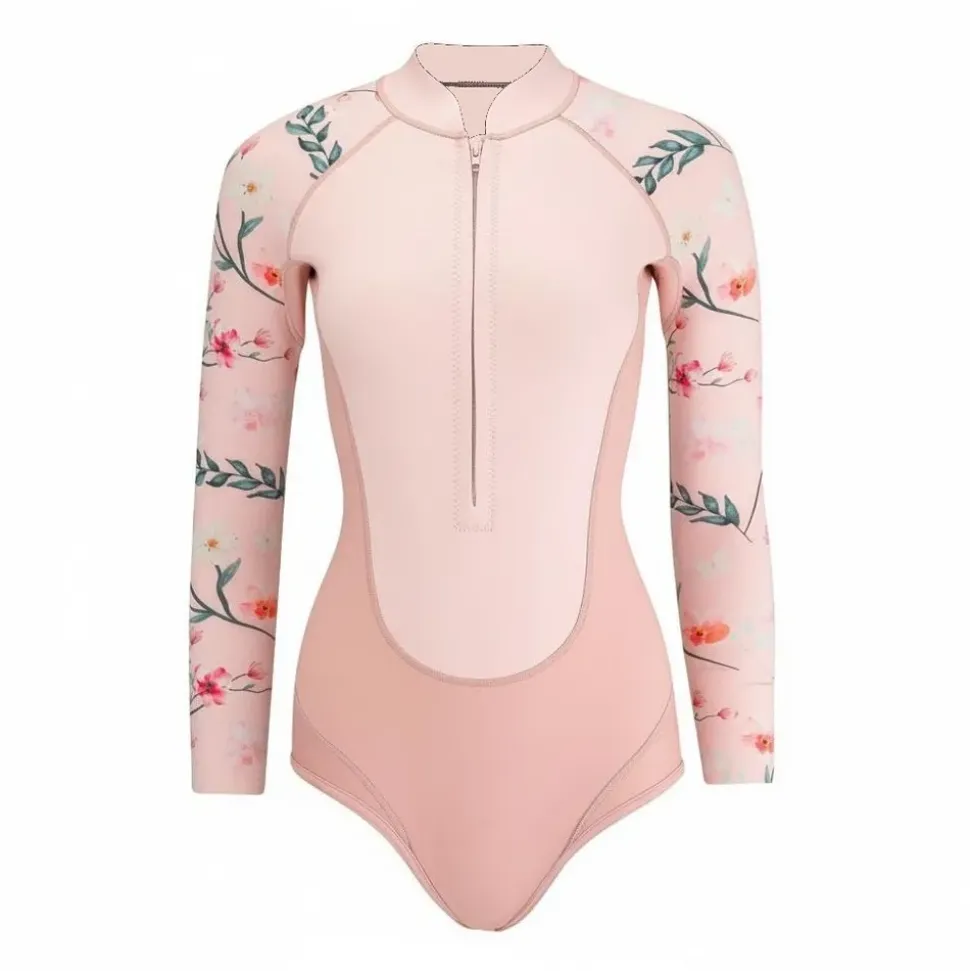 Loum Shorty manga larga cremallera frontal para mujer Aquabelle