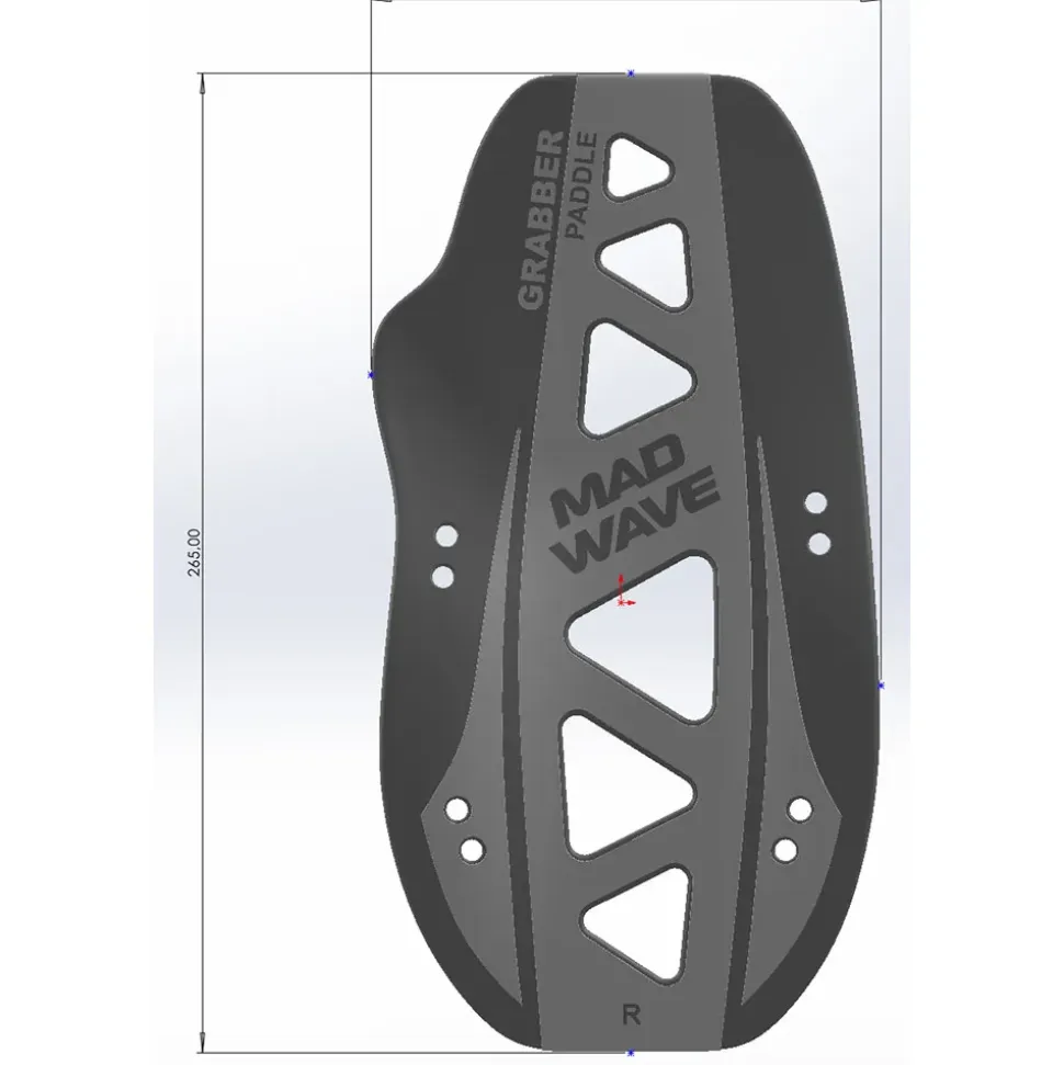 Mad Wave Palas de natación Grabber forearm