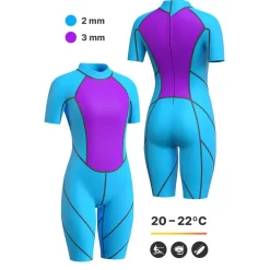 Mad Wave Traje de neopreno de manga corta para mujer OPNWTR Hydrostar DSSS STY
