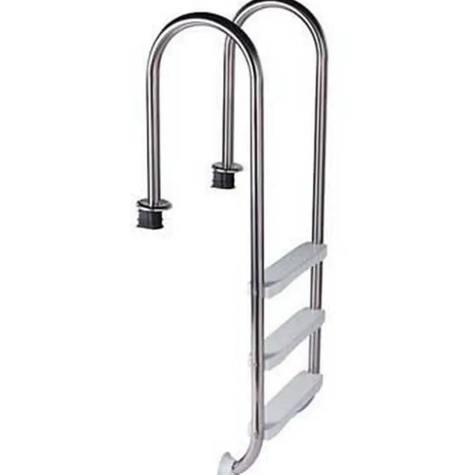 Mountfield Azuro Pasos delgados de 3 pasos para escalones de piscina sobre altura Plástico 110 cm reacondicionado