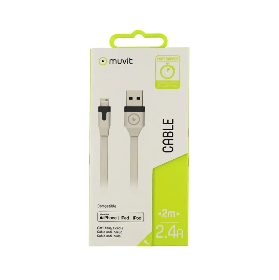 Muvit Cable USB a Lightning MFI 2 m 2.4A