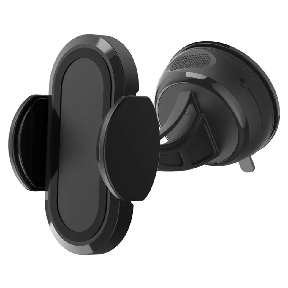 Muvit Soporte Móvil para Coche con Cargador Inalámbrico Qi 5W/7.5W para Salpicadero/Parabrisas/Rejilla de Ventilación 2A 10W