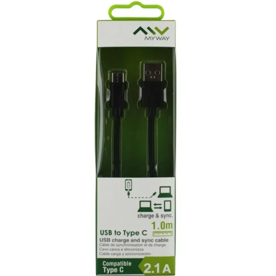 MyWay Cable USB a Tipo C 1M 2.1A