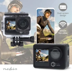 Nedis Cámara deportiva ACAM31BK 1080p 30fps