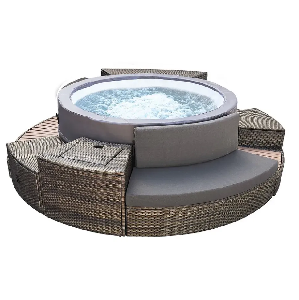 Netspa Bañera hinchable con paneles externos Caliente Vita Premium 168x70 cm + Furniture 5 Pieces
