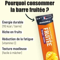 Overstims Barrita energética Fruitee Maracuyá y melocotón 30g