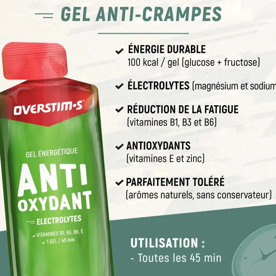 Overstims Gel energético AOX Limón 34g