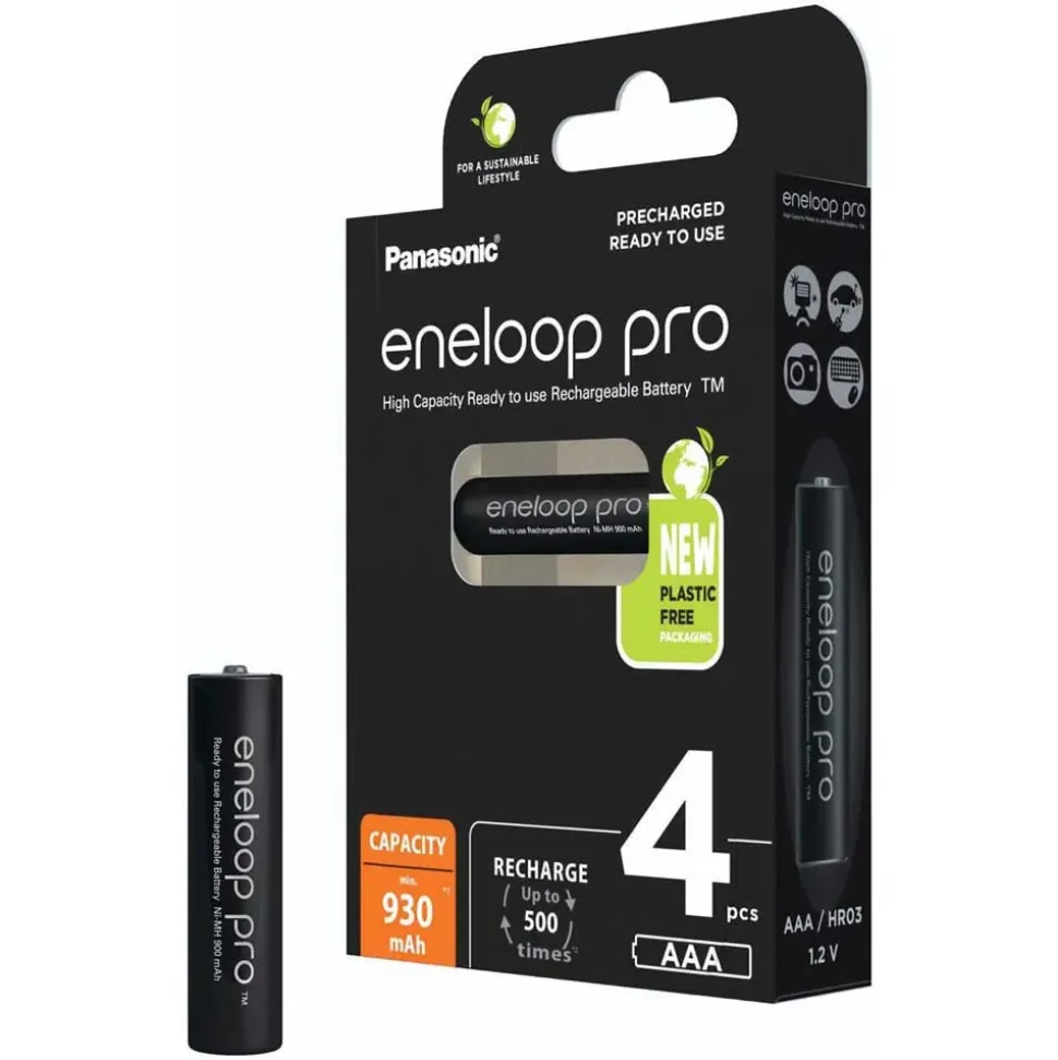 Panasonic Pila recargable Eneloop Pro Micro BK-4HCDE/4BE