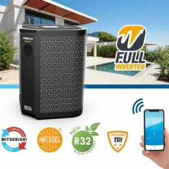 Poolex Bomba de calor inverter Silverline Top 120 50/70m3 12.05kW