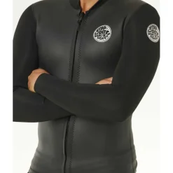 Rip Curl Camiseta térmica de manga larga con cremallera completa Dawn Patrol 1.5 mm ES