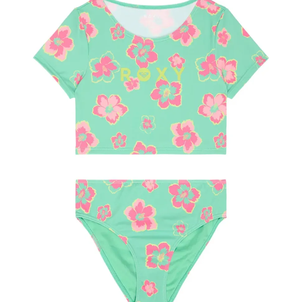 Roxy Rash guard manga corta Set Tropicool Crop