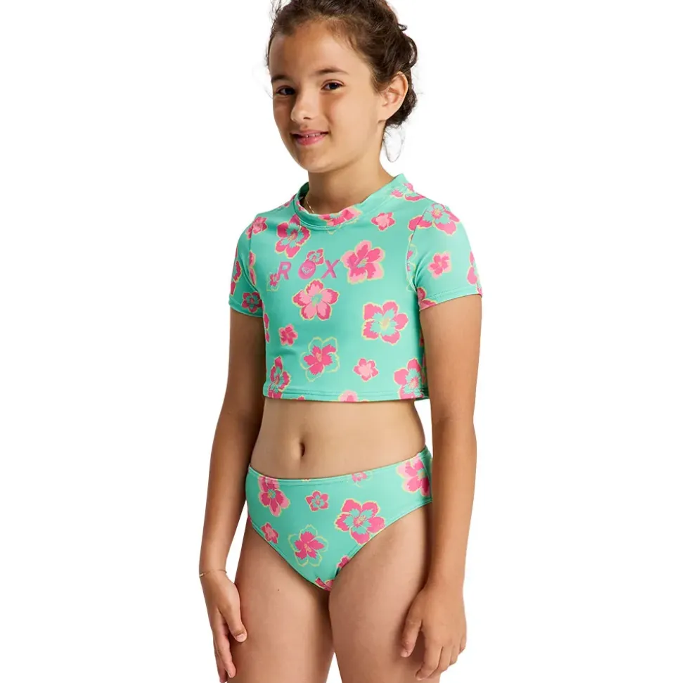 Roxy Rash guard manga corta Set Tropicool Crop