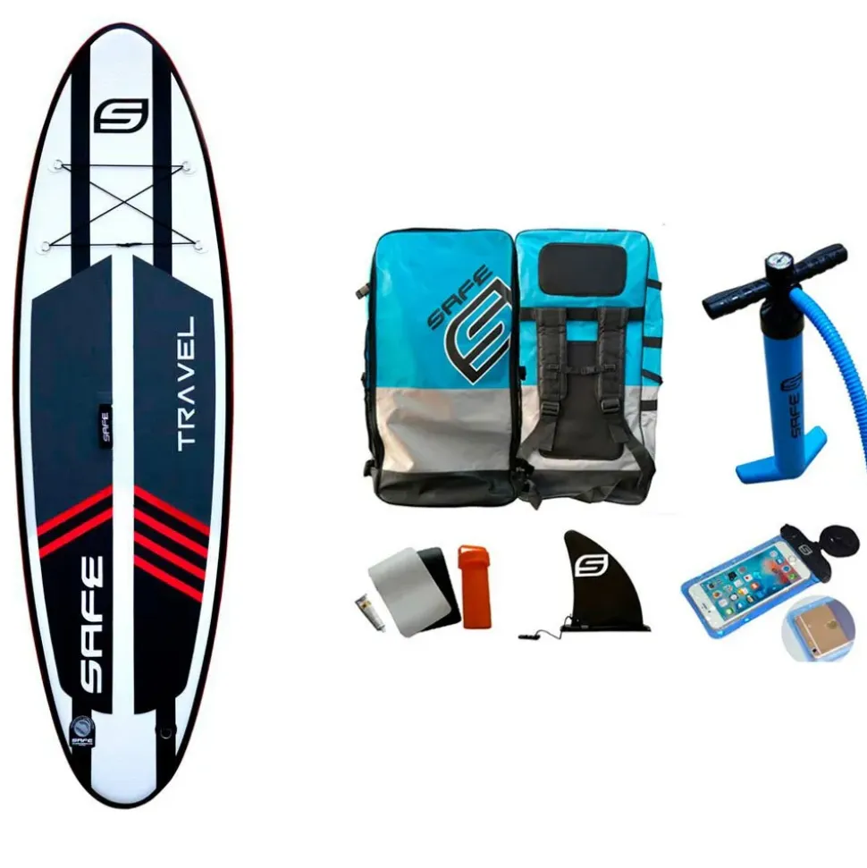 Safe Waterman Set de paddle surf hinchable Travel 9´6´´