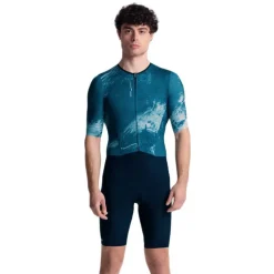 Santini Traje de triatlón de manga corta Leaf Mot