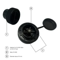 Spinera Latiguillo 2m with hv260 valve fittings 40mm epdm