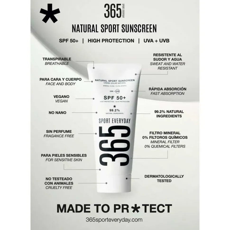 365 sporteveryday Protector solar Natural sport sunscreen spf 50+ 50ml