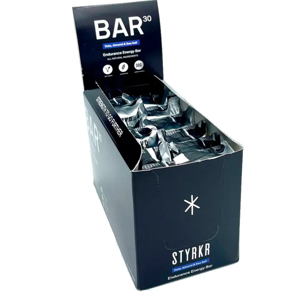 Styrkr Caja de barritas energéticas BAR30 Dátiles&Almendra&Sal 42g 12 unidades