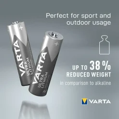 Varta Batería de litio 6106301404 LR06 AA 4 unidades