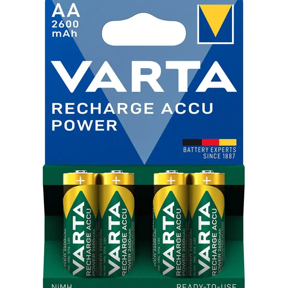 Varta 1x4 Pilas recargables AA NiMH Mignon 2600mAh